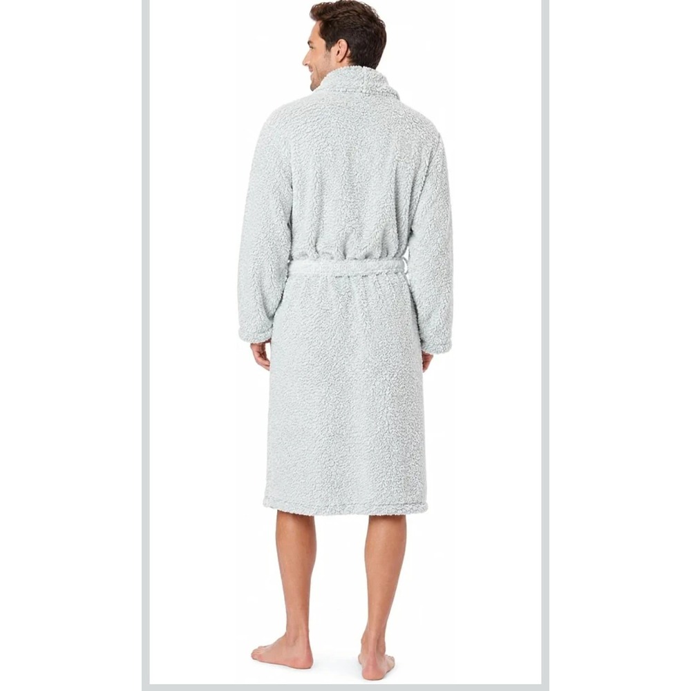 Northwest NCAA Penn State Sherpa Bathrobe Mens OSFM White Lounge - Picture 4 of 10